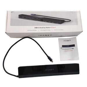 Laptop Docking Station Dual 12-in-1 USB-C 4K HDMI, 85W PD, SD/TF, Ethernet